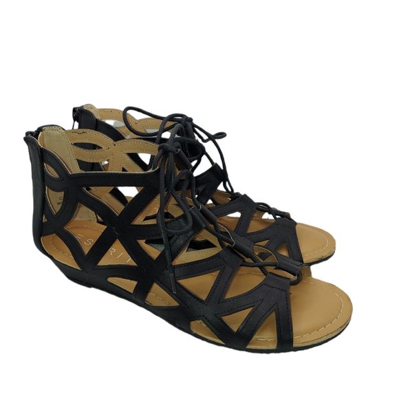 Esprit Black Platform Gladiator Sandal Women's Size 8 - Picture 1 of 7